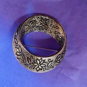 Vintage Emmons Flower and Leaves Brooch